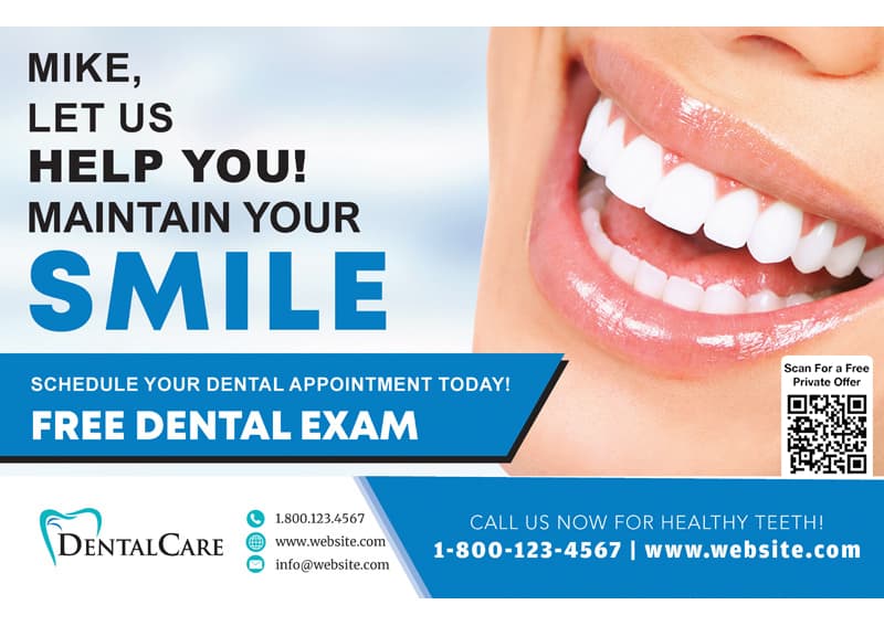 Cosmetic dentistry postcard design DNCD-PO-1002