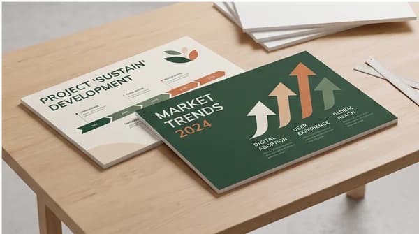 Two custom printed foam boards laid on a clean studio table with their edges visible.