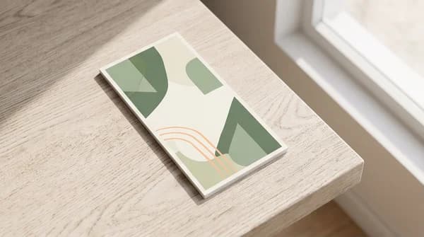 A printed rack card introducing a fictional service business.