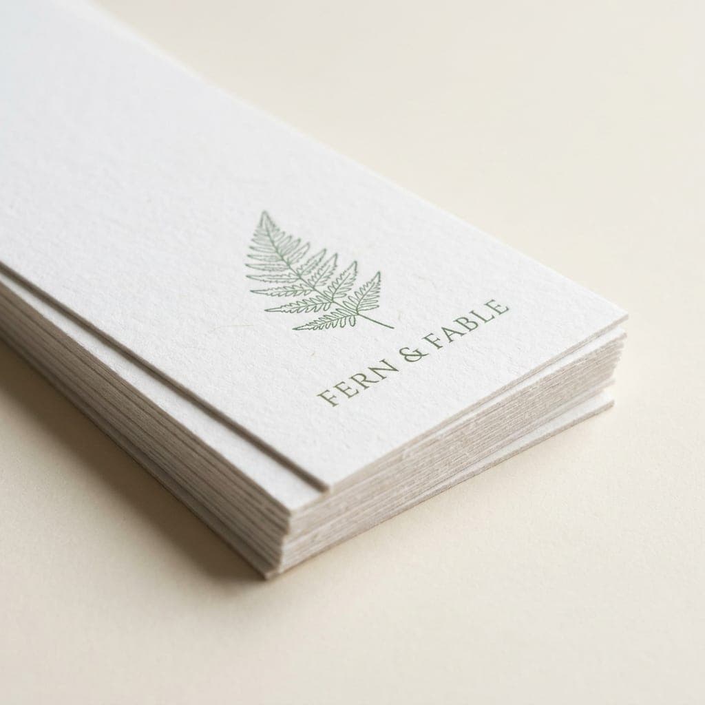 Printed samples showing 14 pt. Uncoated paper