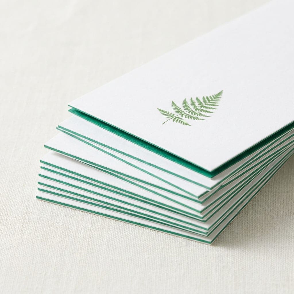Printed samples showing Triple-Layer Green paper