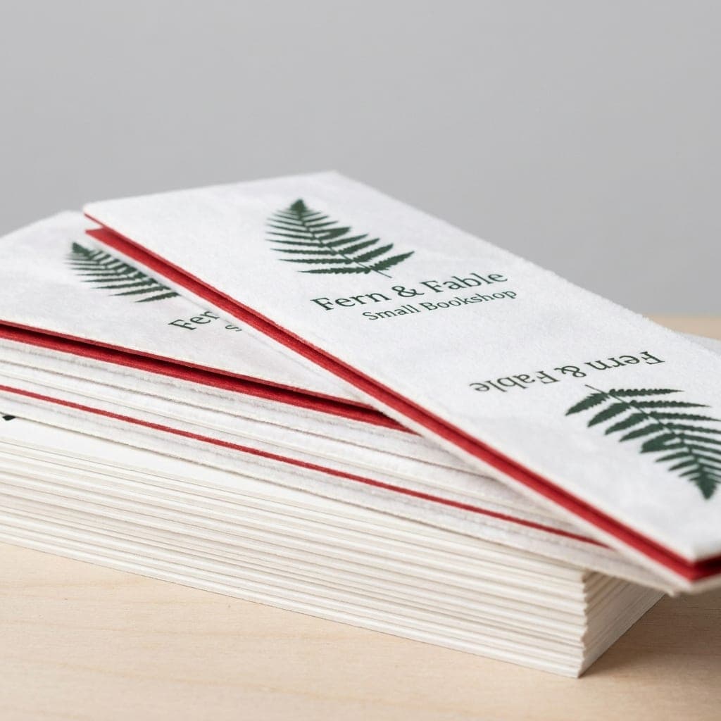 Printed samples showing Triple-Layer Red paper