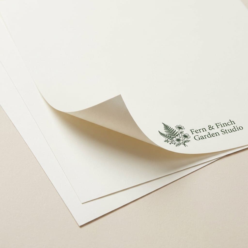 Printed samples showing 100 lb. Silk Text paper