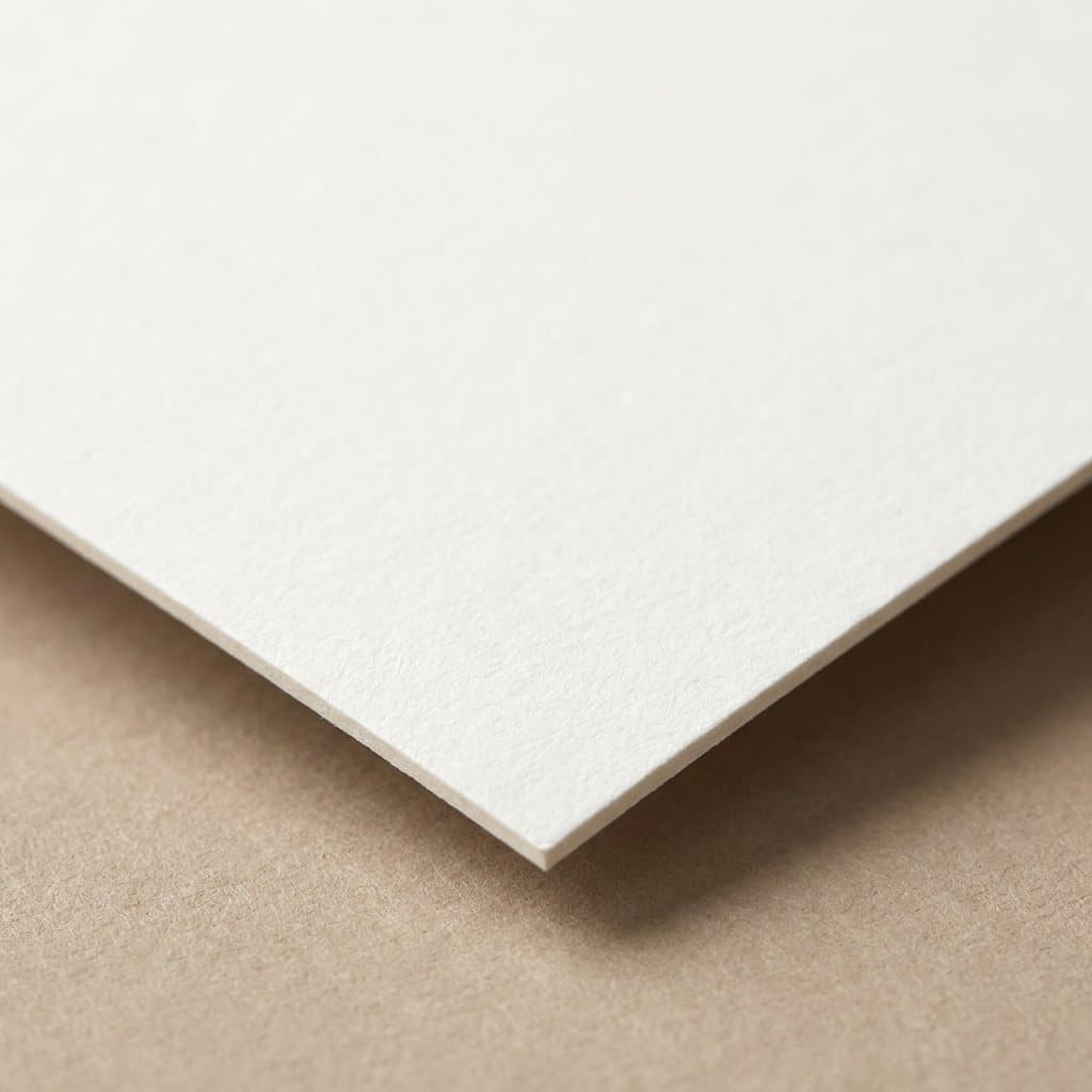 Printed samples showing Natural Uncoated paper