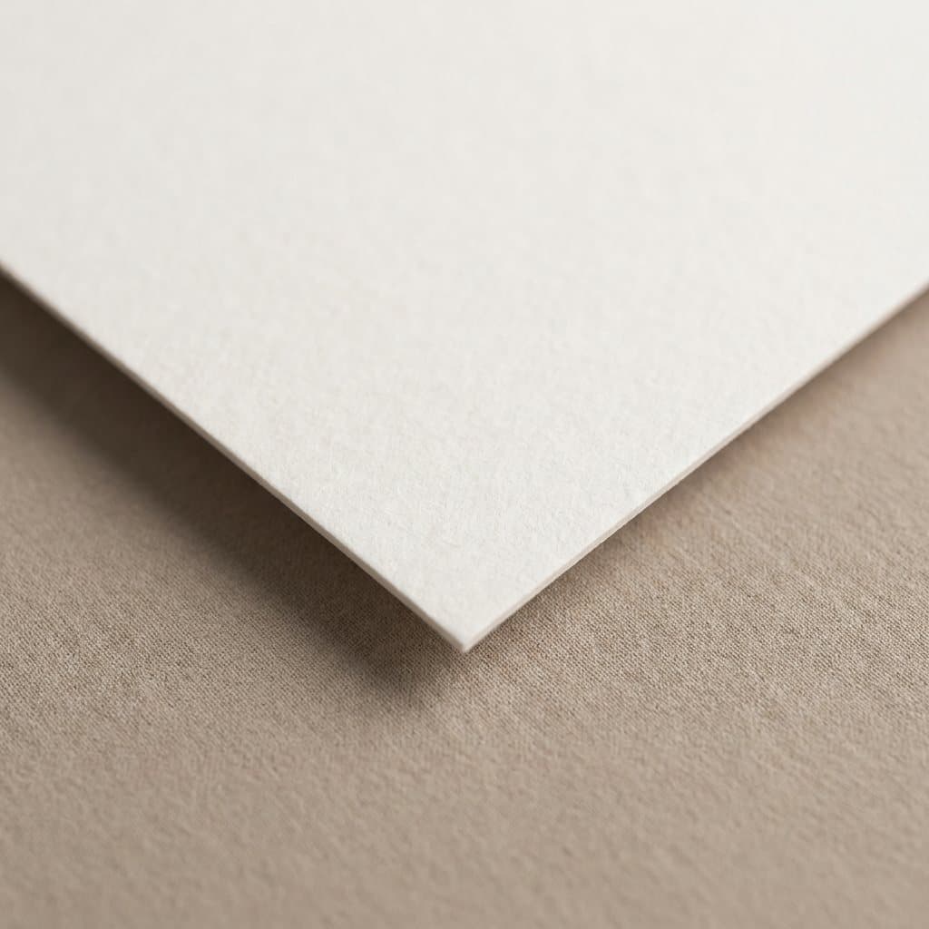 Printed samples showing Heavy Natural paper
