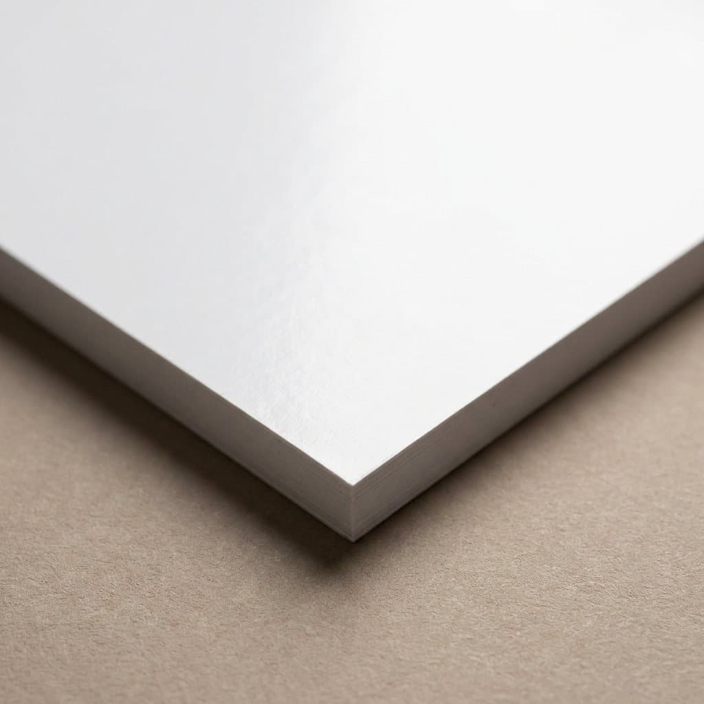 Printed samples showing Premium Thick paper