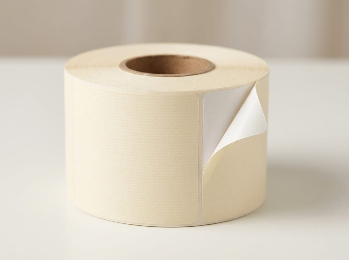 Printed samples showing Cream Laid Textured Label paper