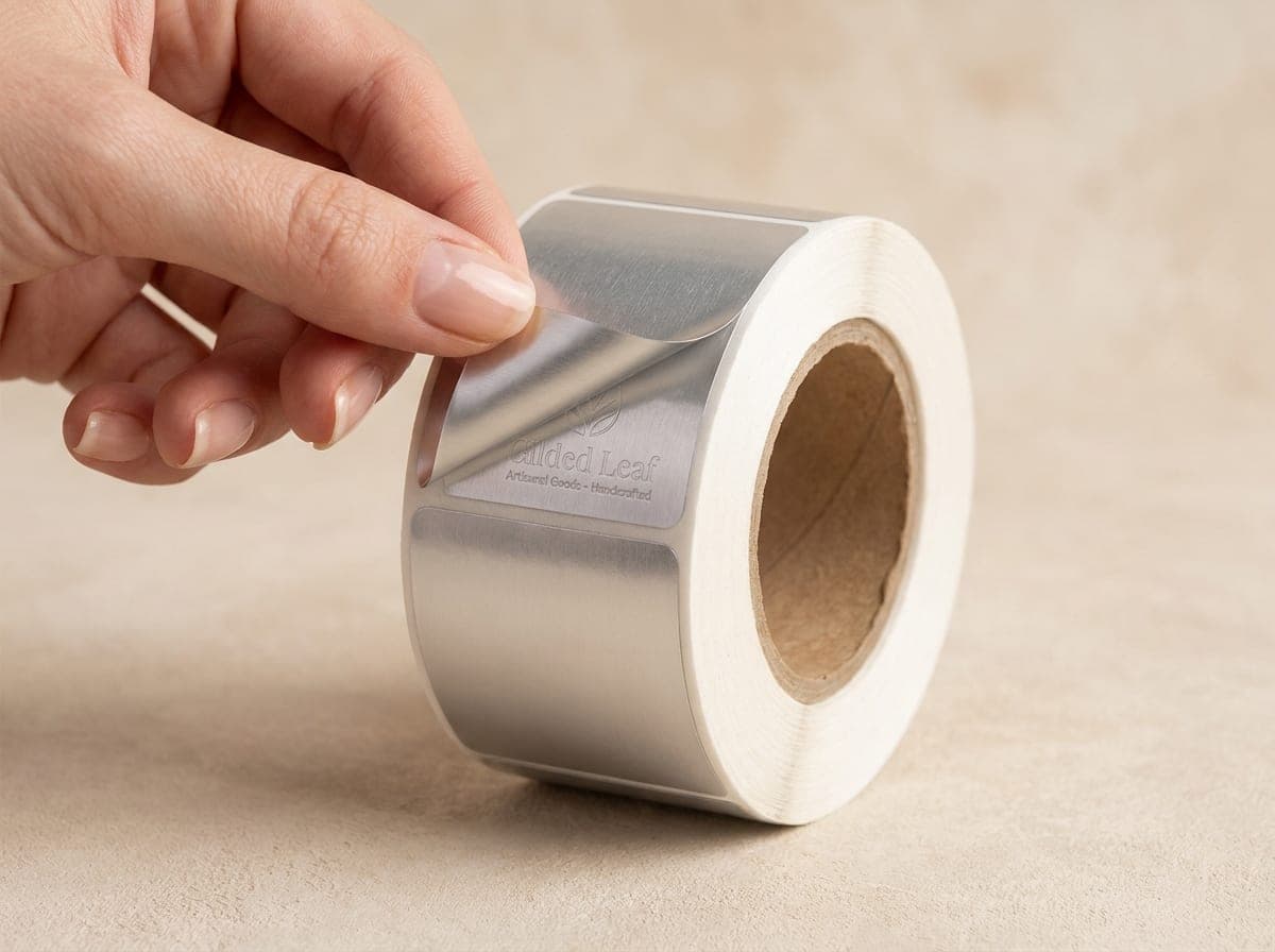 Printed samples showing Silver Foil BOPP Label paper