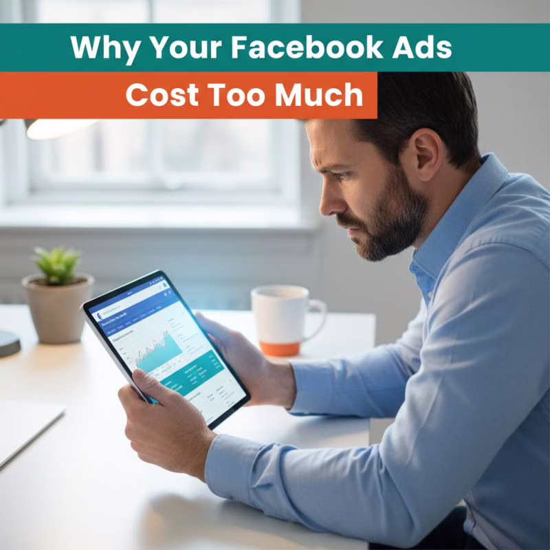 Marketing illustration: Why Your Facebook Ads Cost Too Much (And How to Fix It)