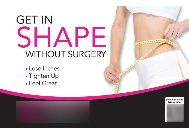 Historical direct-mail campaign artwork: MedSpa Adds $81K in Bookings from Targeted Body Contouring Campaign