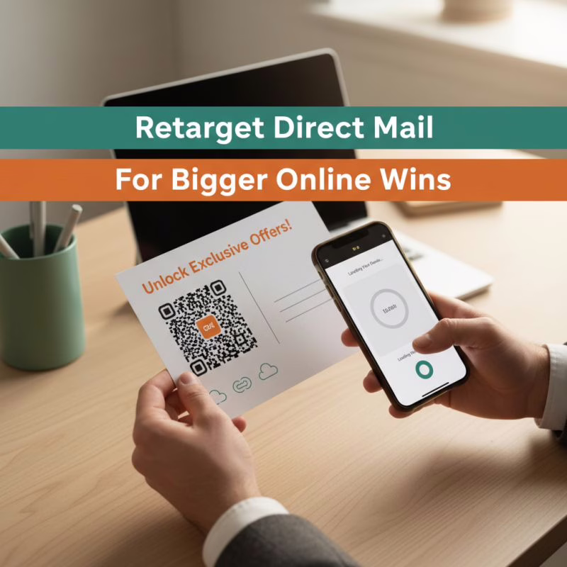 Marketing illustration: How to Connect Direct Mail with Digital Retargeting for Higher ROI