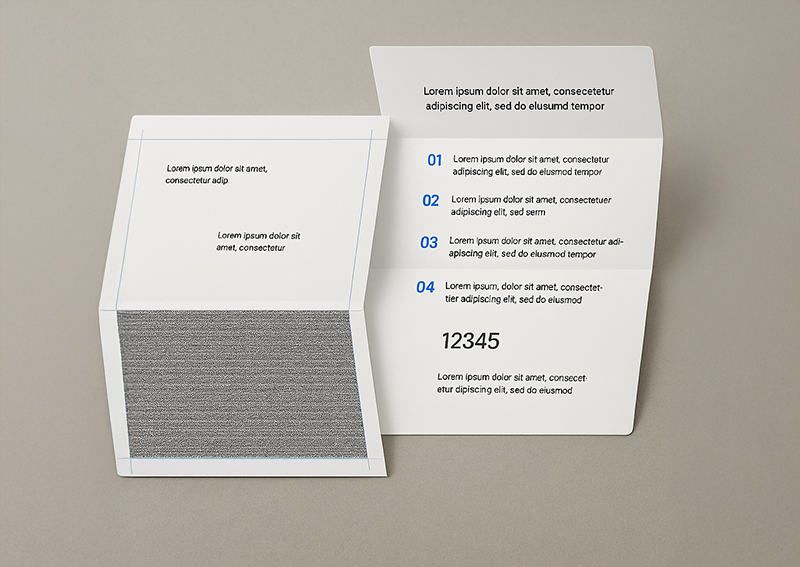 Folded informational mailer