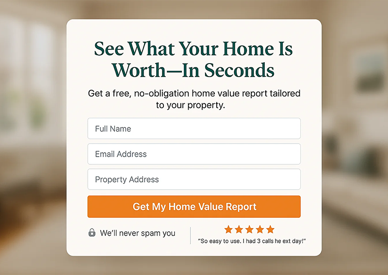Property valuation inquiry form example