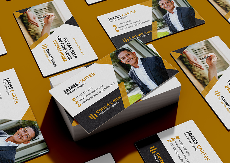 Collection of printed insurance business cards