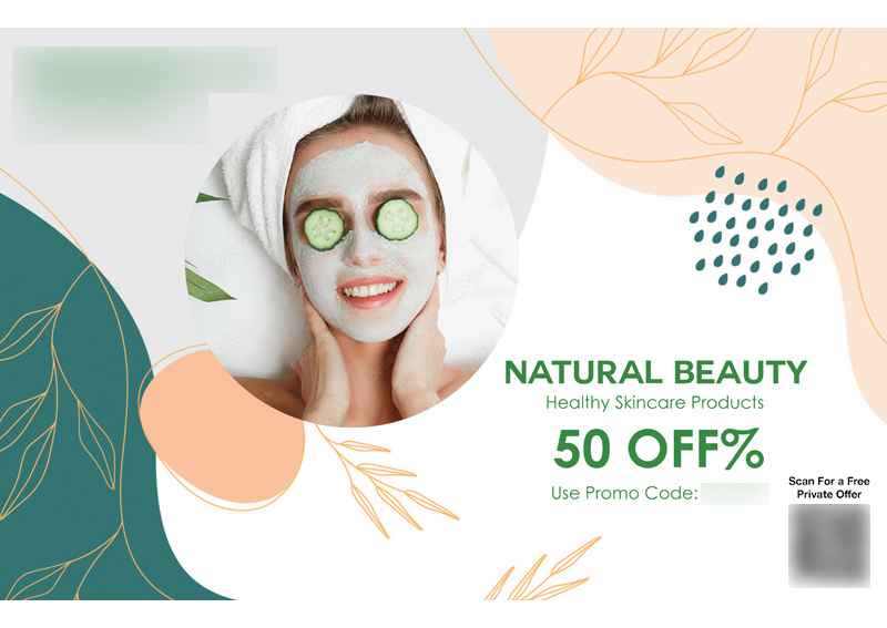 Historical direct-mail campaign artwork: Skincare Brand Generates $46K in Sales from QR-Based 50% Off Product Launch