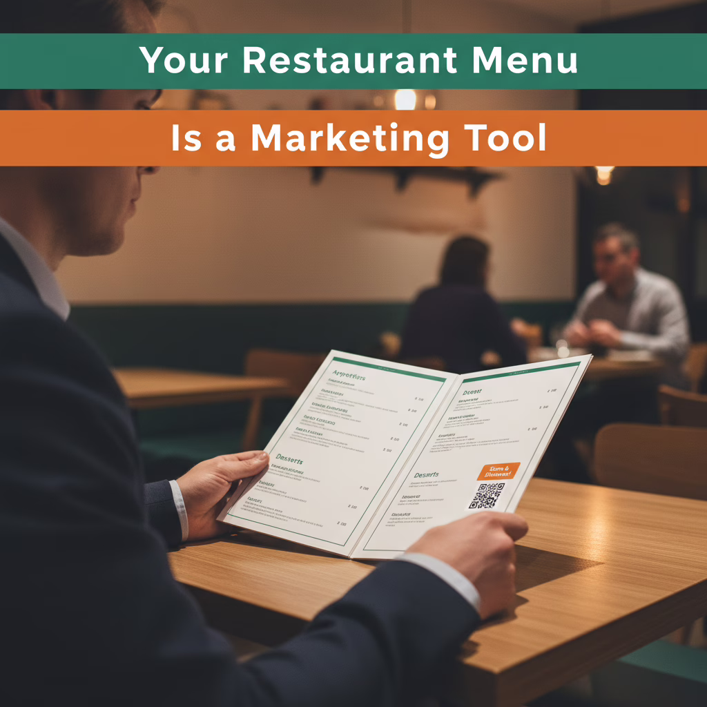 Marketing illustration: How Restaurants Win With Integrated Digital and Print Marketing