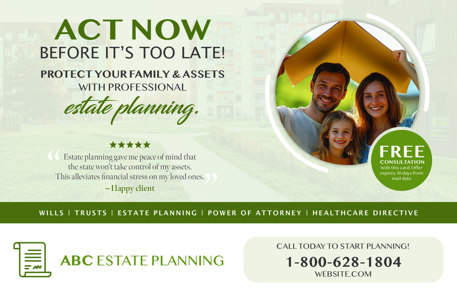 Historical direct-mail campaign artwork: Real Estate Marketing