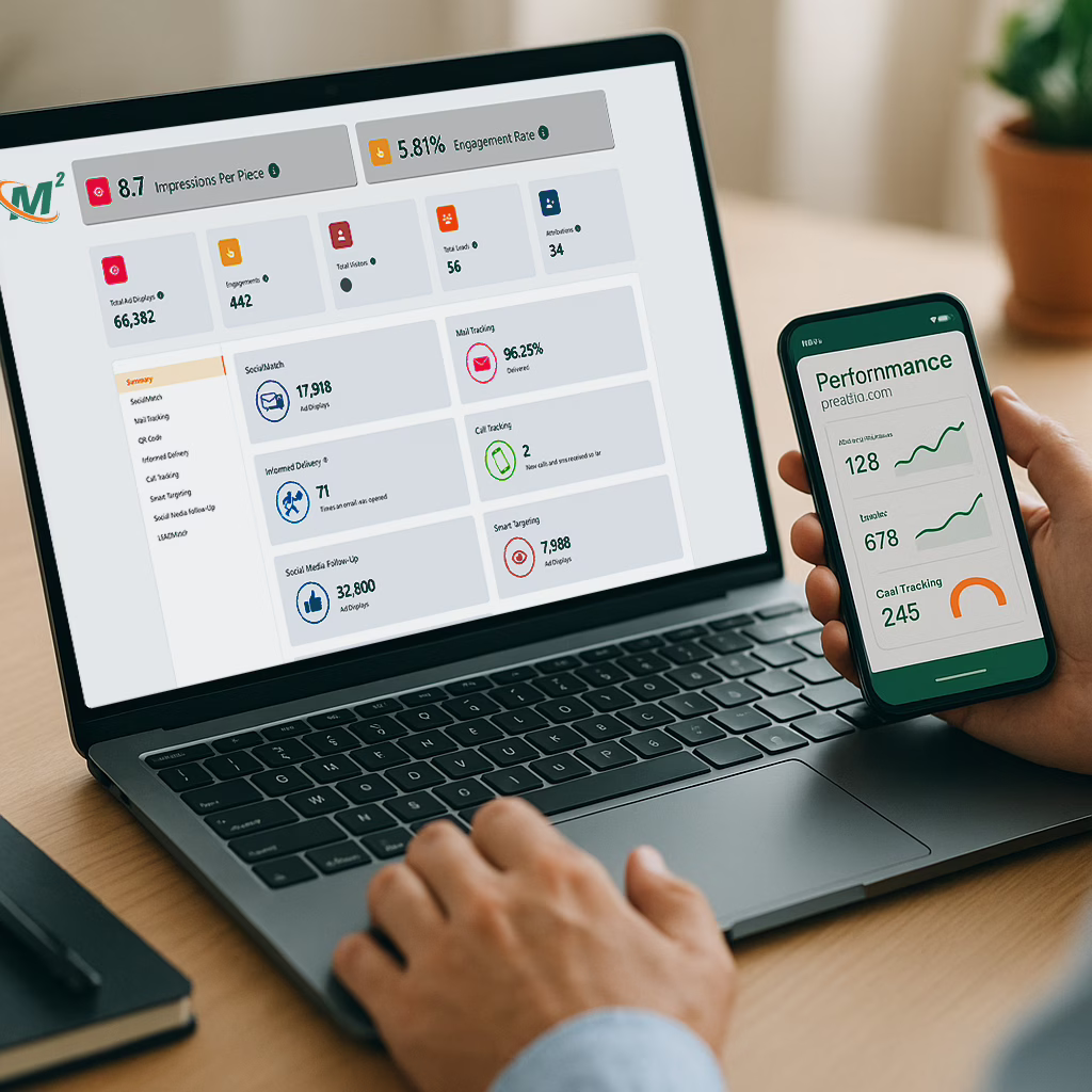 Marketing illustration: Marketing Performance Dashboard: Track Every Campaign with MinuteMarketing
