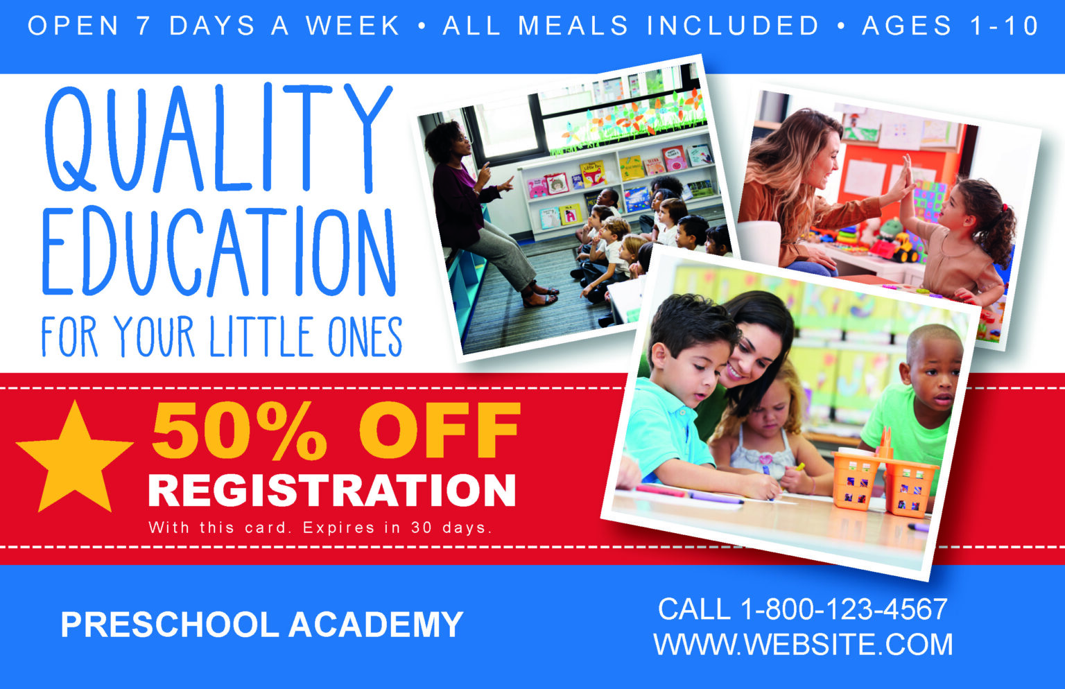 Historical direct-mail campaign artwork: Education Marketing
