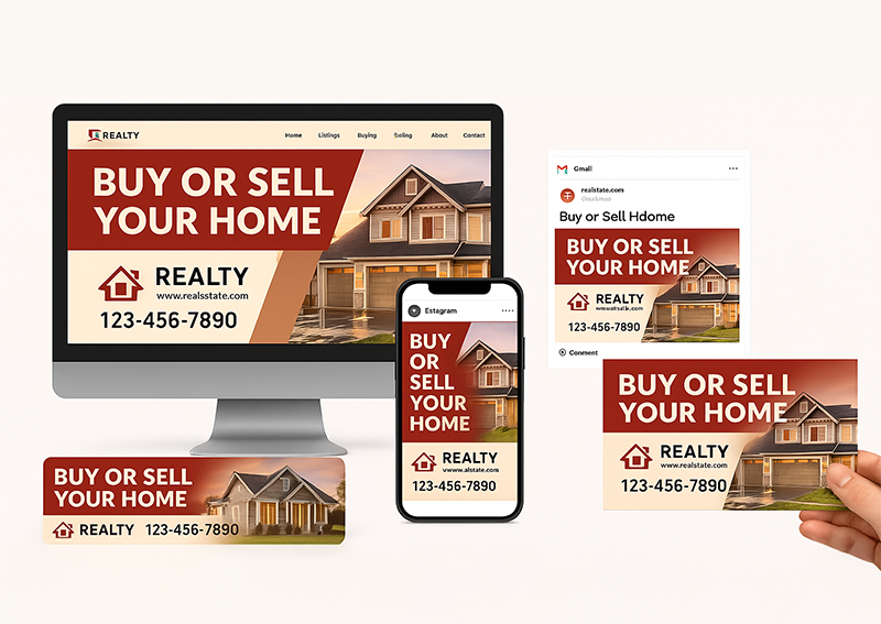 Real-estate campaign across print and screens