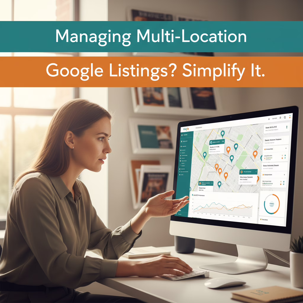 Marketing illustration: Multi-Location Google Business Profile Management