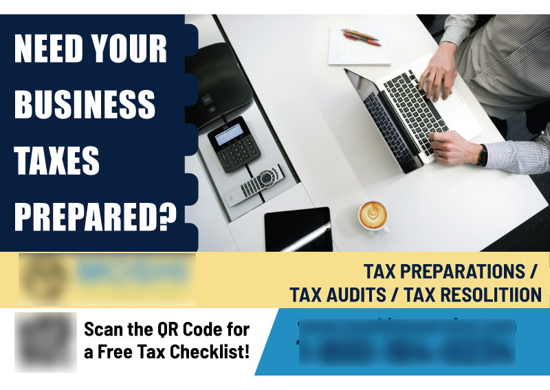 Historical direct-mail campaign artwork: Accounting Firm Generates $20K in Booked Services with Business Tax Mailer Campaign