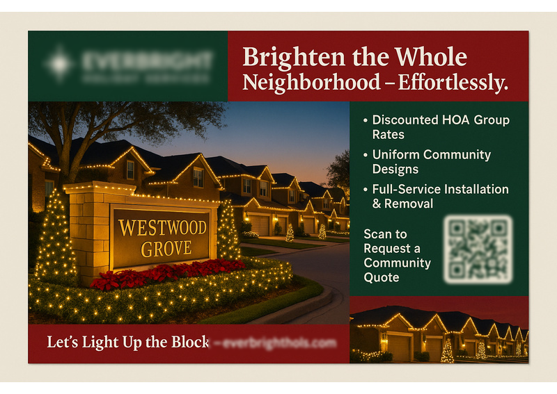 Historical direct-mail campaign artwork: Everbright HOA Campaign Closes $287K from 11 Neighborhood Contracts