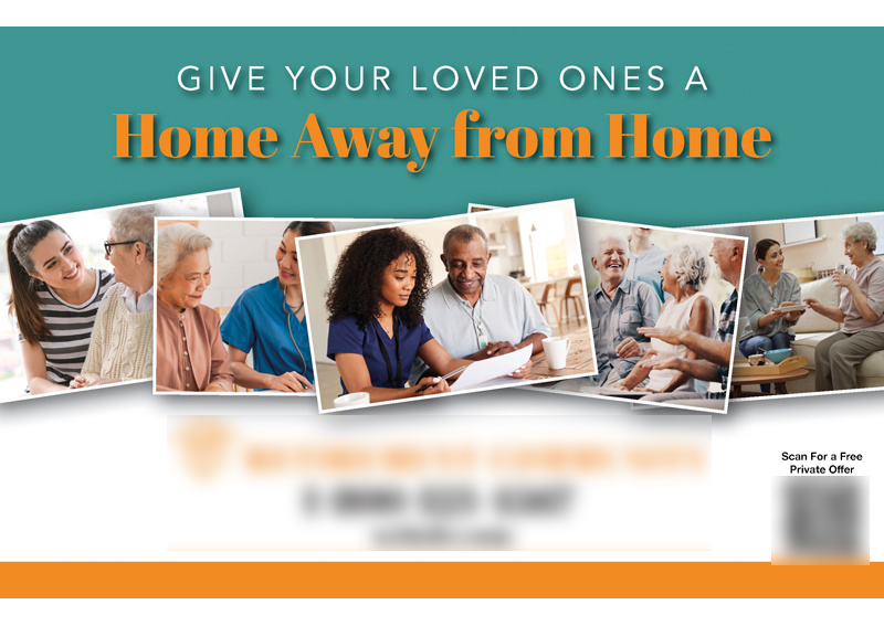 Historical direct-mail campaign artwork: Assisted Living Facility Fills 19 New Rooms with OmniReach Direct Mail + AI Ads