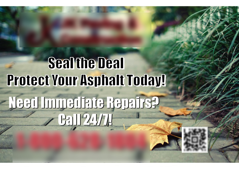 Historical direct-mail campaign artwork: 24/7 Asphalt Crew Books 27 Jobs With Emergency Repair Postcard & OMNI Campaign