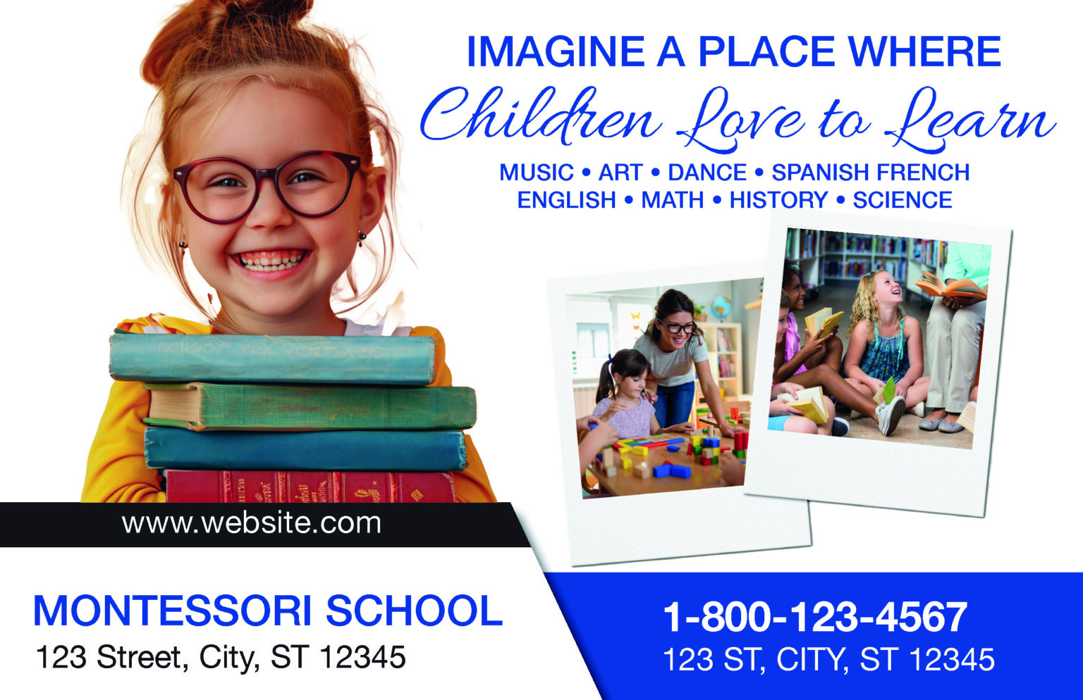 Historical direct-mail campaign artwork: Education Marketing