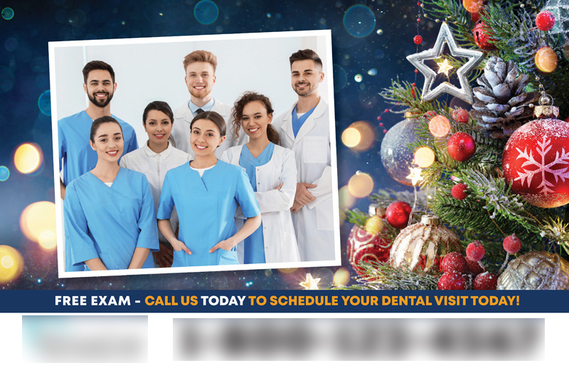 Historical direct-mail campaign artwork: Holiday Dental Campaign Fills Hygiene Schedule and Generates $15K in Revenue