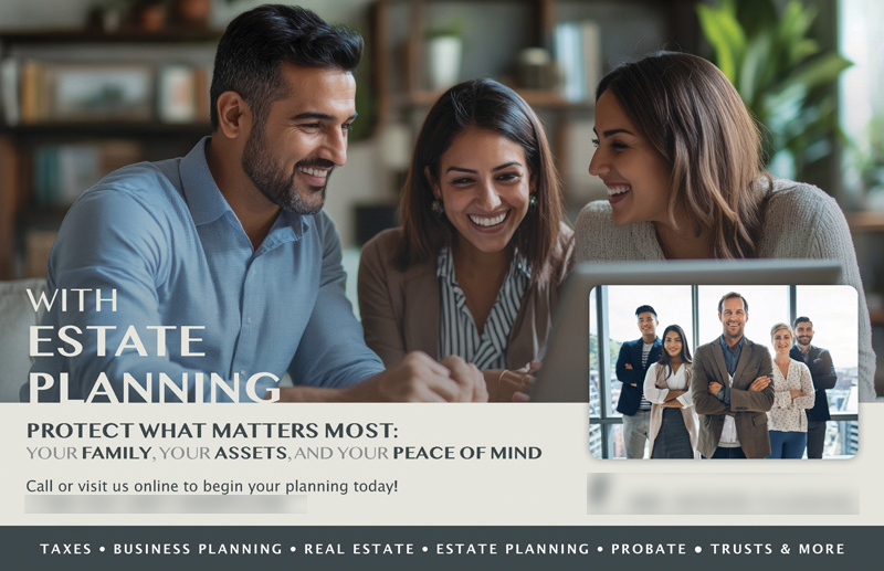 Historical direct-mail campaign artwork: Estate Planning Firm Adds 14 Clients With Trust-Focused Direct Mail Campaign