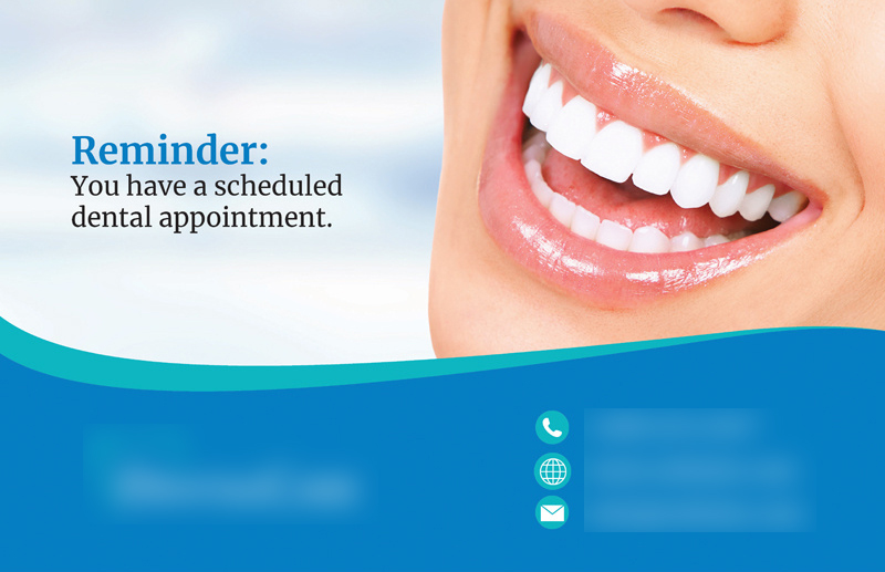 Historical direct-mail campaign artwork: Dental Practice Fills Calendar with Postcard-Based Recall Campaign