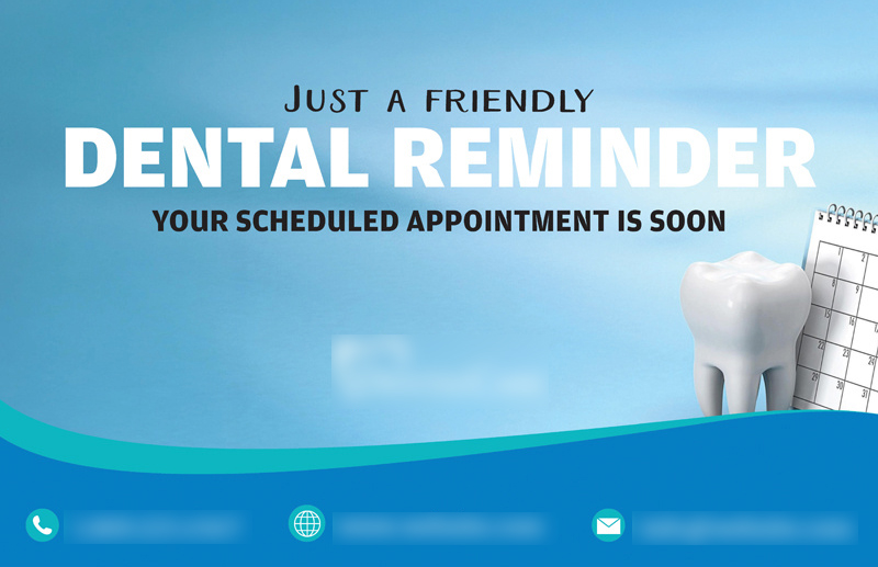 Historical direct-mail campaign artwork: Dental Practice Boosts Return Visits With Friendly Appointment Reminder Campaign