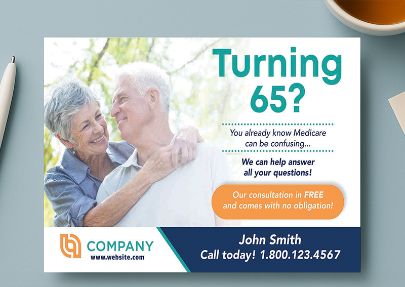 Medicare promotional postcard example