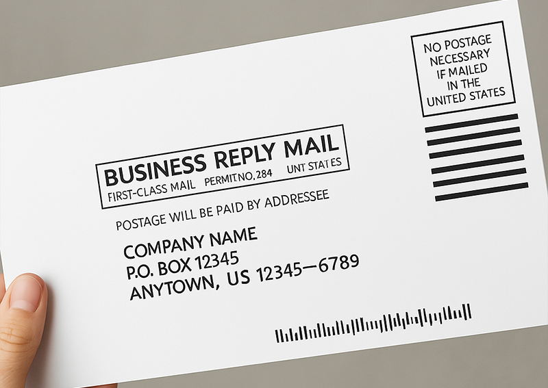 Business reply mail envelope