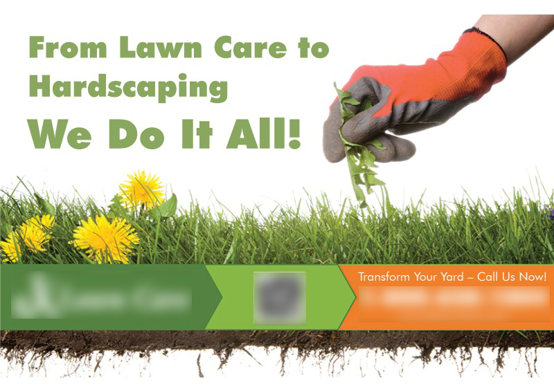 Historical direct-mail campaign artwork: Landscaping & Hardscaping Services See 25% Increase in Leads with Targeted Seasonal Campaign